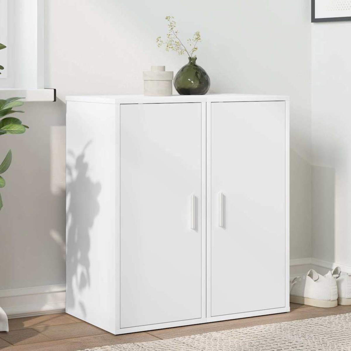 vidaXL Παπουτσοθήκες 2 τεμ. Λευκές 32 x 35 x 70 εκ. από Μοριοσανίδα