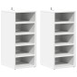 vidaXL Παπουτσοθήκες 2 τεμ. Λευκές 31,5 x 35 x 70 εκ. από Μοριοσανίδα