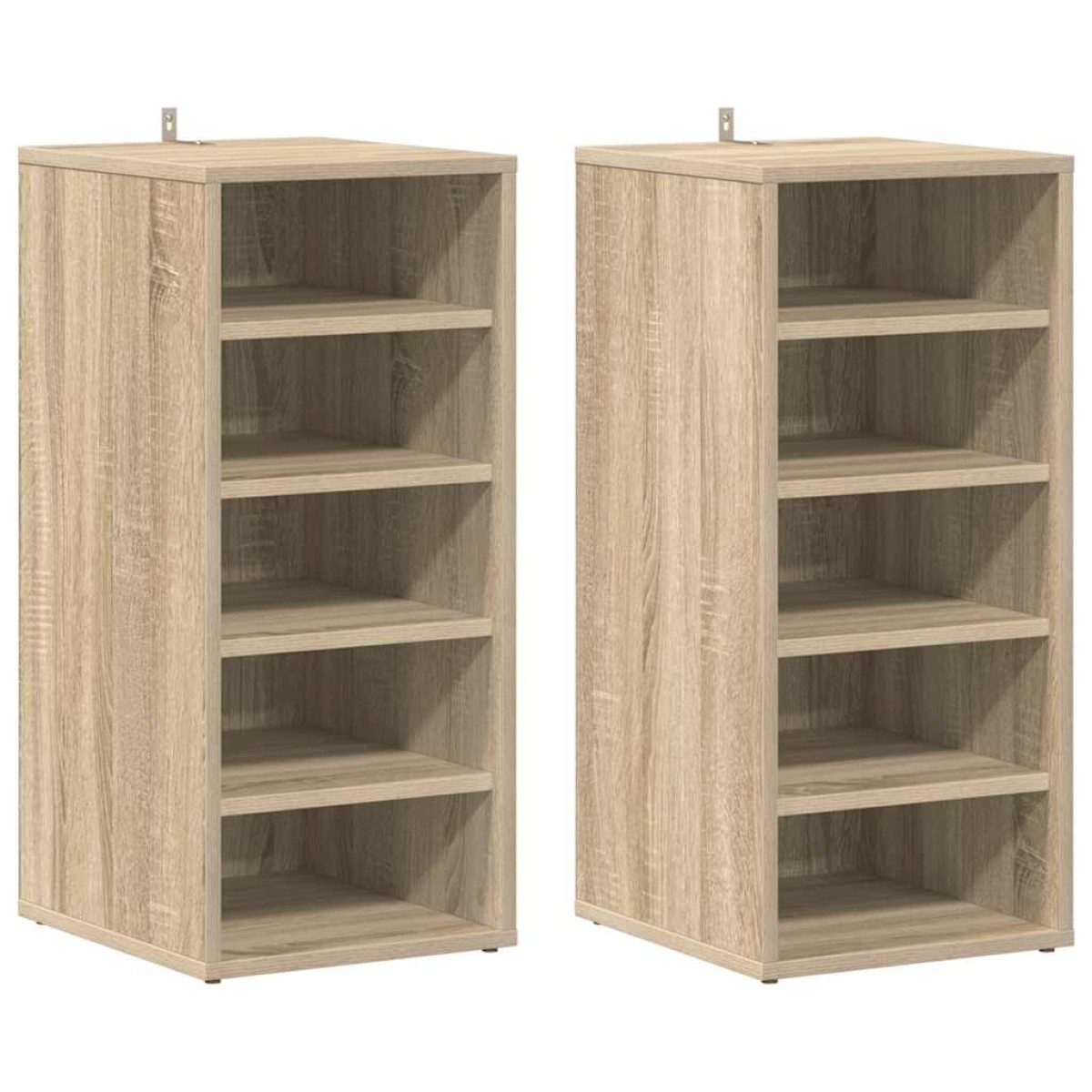 vidaXL Παπουτσοθήκες 2 τεμ. Sonoma Δρυς 31,5x35x70 εκ. από Μοριοσανίδα