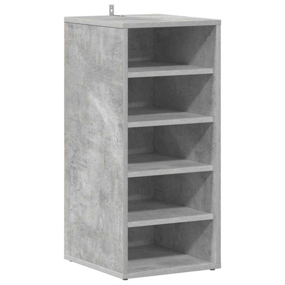vidaXL Παπουτσοθήκη Γκρι Σκυροδέματος 31,5x35x70 εκ. από Επεξ. Ξύλο