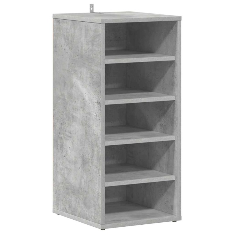 vidaXL Παπουτσοθήκη Γκρι Σκυροδέματος 31,5x35x70 εκ. από Επεξ. Ξύλο