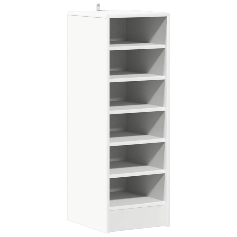 vidaXL Παπουτσοθήκη Λευκή 31,5 x 35 x 90 εκ. από Επεξ. Ξύλο