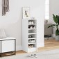 vidaXL Παπουτσοθήκη Λευκή 31,5 x 35 x 90 εκ. από Μοριοσανίδα