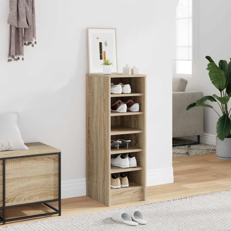 vidaXL Παπουτσοθήκη Sonoma Δρυς 31,5 x 35 x 90 εκ. από Επεξ. Ξύλο