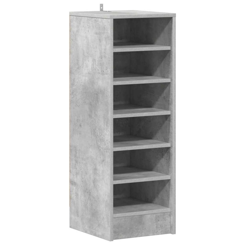 vidaXL Παπουτσοθήκη Γκρι Σκυροδέματος 31,5x35x90 εκ. από Επεξ. Ξύλο