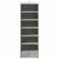 vidaXL Παπουτσοθήκη Γκρι Σκυροδέματος 31,5x35x90 εκ. από Μοριοσανίδα