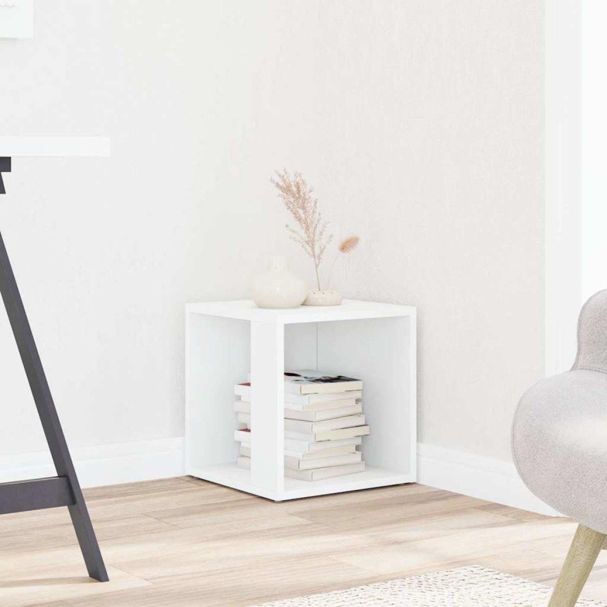 vidaXL Τραπέζι Βοηθητικό Λευκό 33 x 33 x 34,5 εκ. από Μοριοσανίδα