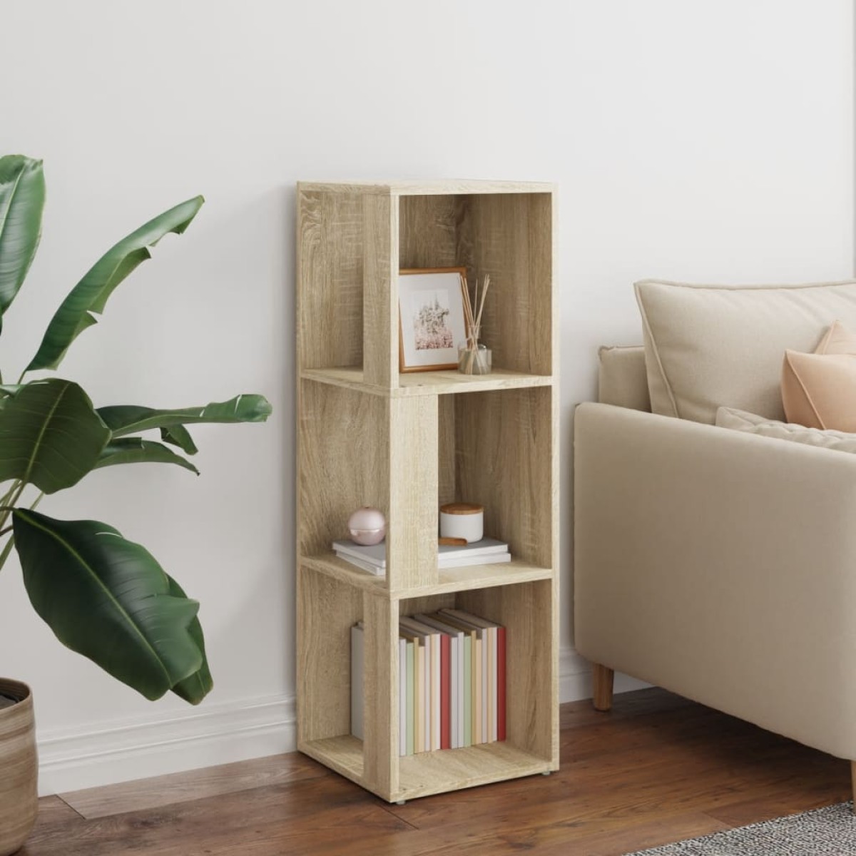 vidaXL Ντουλάπι Γωνιακό Sonoma Δρυς 33 x 33 x 100 εκ. από Μοριοσανίδα