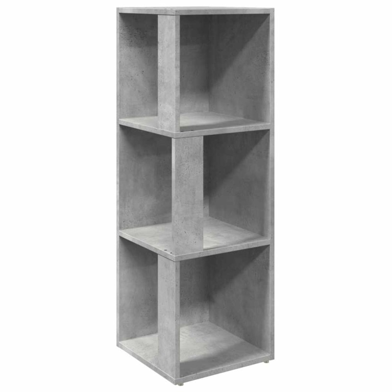 vidaXL Ντουλάπι Γωνιακό Γκρι Σκυροδέματος 33x33x100εκ. από Επεξ. Ξύλο