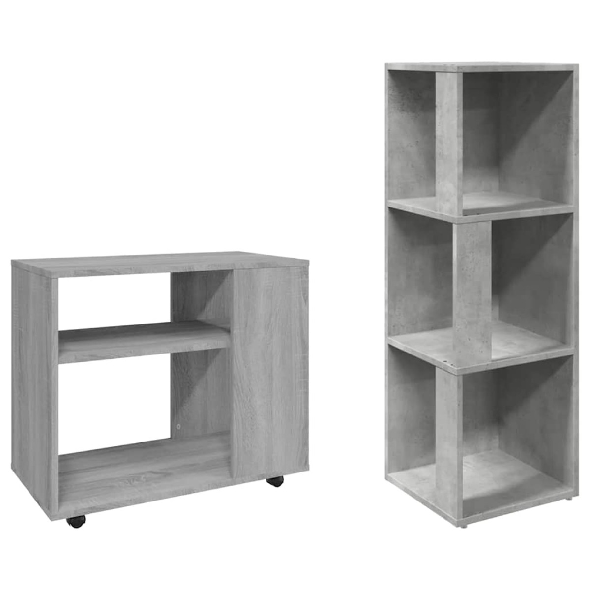 vidaXL Ντουλάπι Γωνιακό Γκρι Σκυροδέματος 33x33x100εκ. από Μοριοσανίδα