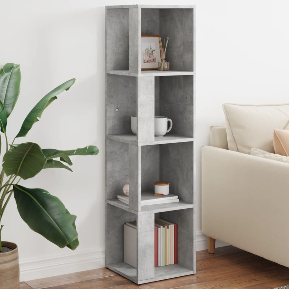 vidaXL Ντουλάπι Γωνία Γκρι Σκυρ. 33 x 33 x 132 εκ. από Μοριοσανίδα