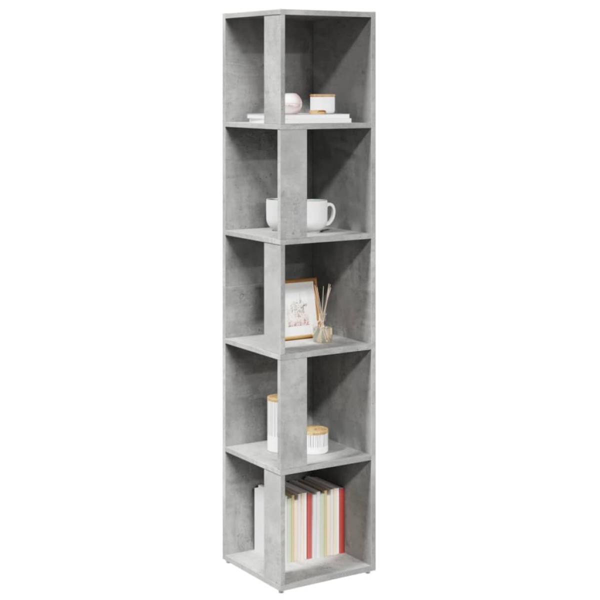 vidaXL Ντουλάπι Γωνία Γκρι Σκυρ. 33 x 33 x 164,5 εκ. από Μοριοσανίδα