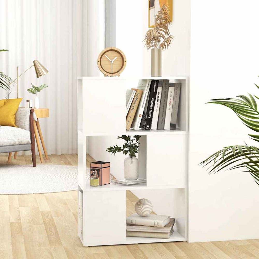 vidaXL Βιβλιοθήκη/Διαχωριστικό Χώρου Λευκό 60x24x94 εκ. Μοριοσανίδα