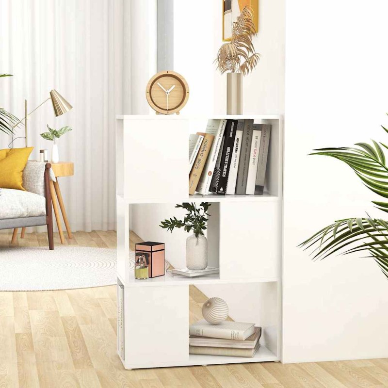 vidaXL Βιβλιοθήκη/Διαχωριστικό Χώρου Λευκό 60x24x94 εκ. Μοριοσανίδα