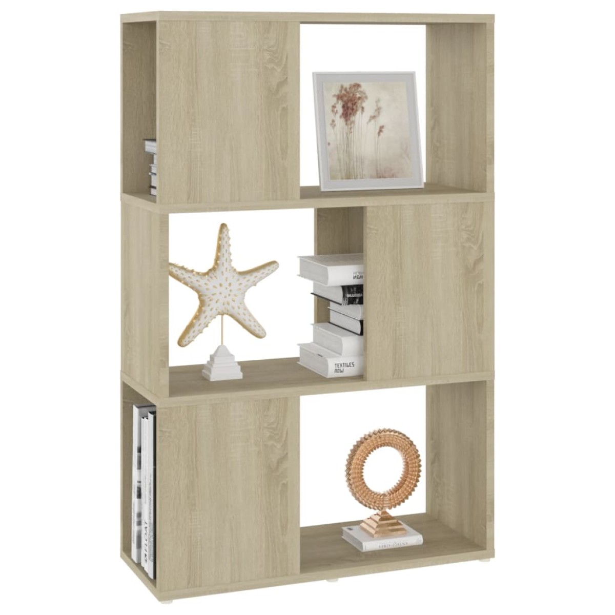 vidaXL Βιβλιοθήκη/Διαχωριστικό Χώρου Sonoma Δρυς 60x24x94 εκ. Μοριοσ.
