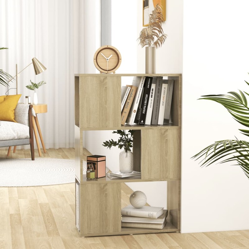 vidaXL Βιβλιοθήκη/Διαχωριστικό Χώρου Sonoma Δρυς 60x24x94 εκ. Μοριοσ.