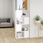 vidaXL Βιβλιοθήκη/Διαχωριστικό Χώρου Λευκό 60x24x124,5 εκ. Μοριοσανίδα