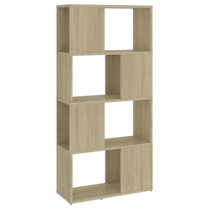 vidaXL Βιβλιοθήκη/Διαχωριστικό Χώρου Sonoma Δρυς 60x24x124,5εκ Μοριοσ.