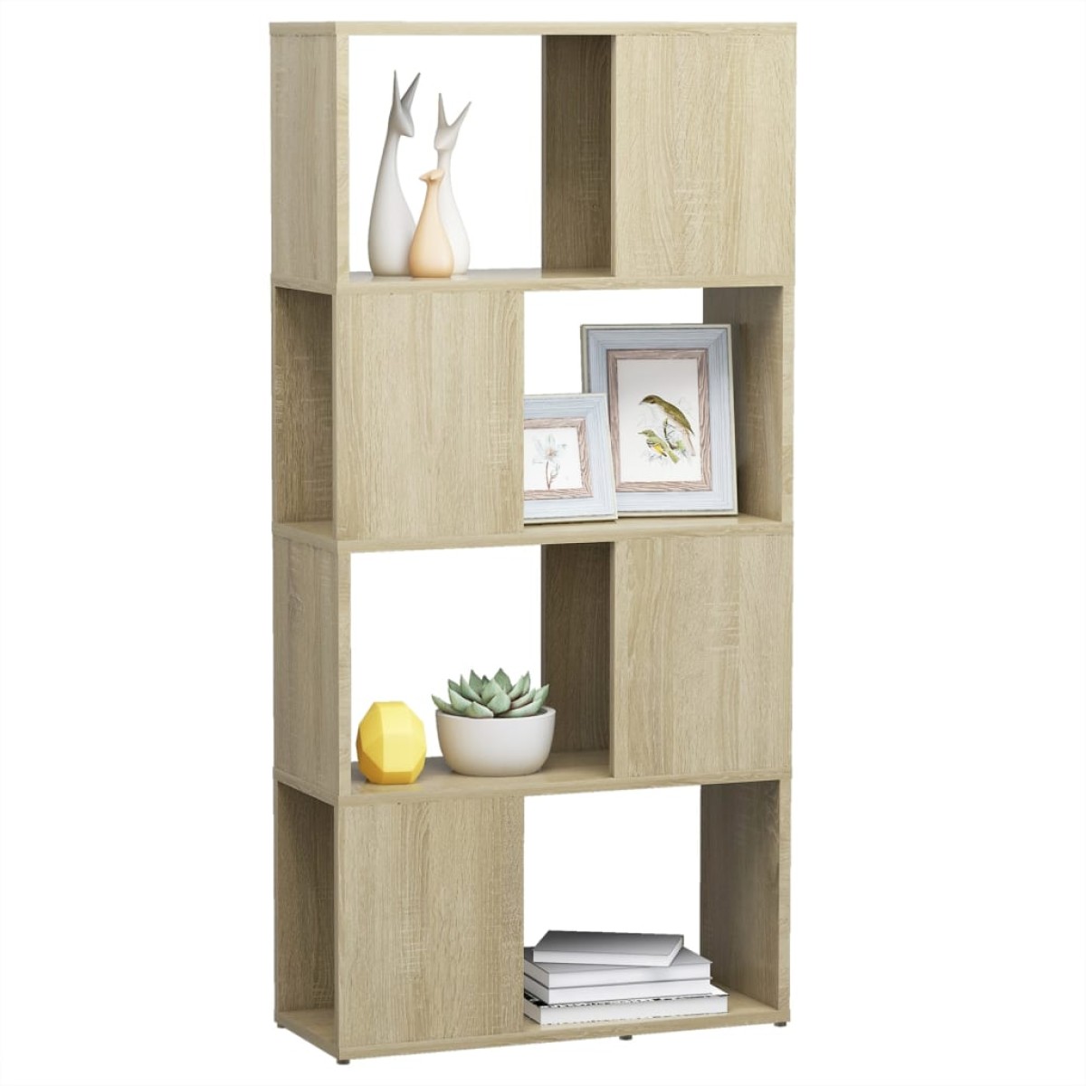 vidaXL Βιβλιοθήκη/Διαχωριστικό Χώρου Sonoma Δρυς 60x24x124,5εκ Μοριοσ.