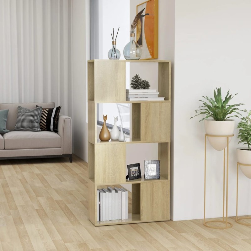 vidaXL Βιβλιοθήκη/Διαχωριστικό Χώρου Sonoma Δρυς 60x24x124,5εκ Μοριοσ.