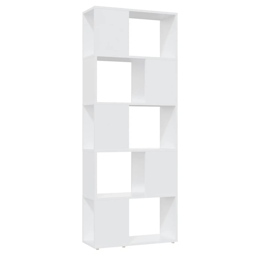 vidaXL Βιβλιοθήκη/Διαχωριστικό Χώρου Λευκό 60x24x155 εκ. Μοριοσανίδα