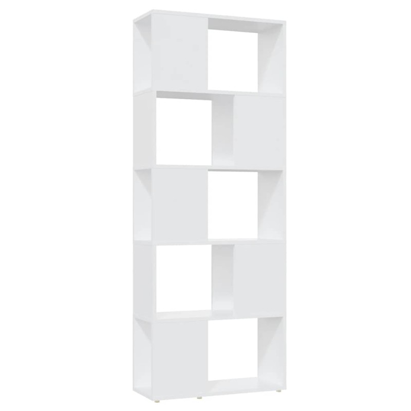 vidaXL Βιβλιοθήκη/Διαχωριστικό Χώρου Λευκό 60x24x155 εκ. Μοριοσανίδα