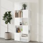 vidaXL Βιβλιοθήκη/Διαχωριστικό Χώρου Λευκό 60x24x155 εκ. Μοριοσανίδα