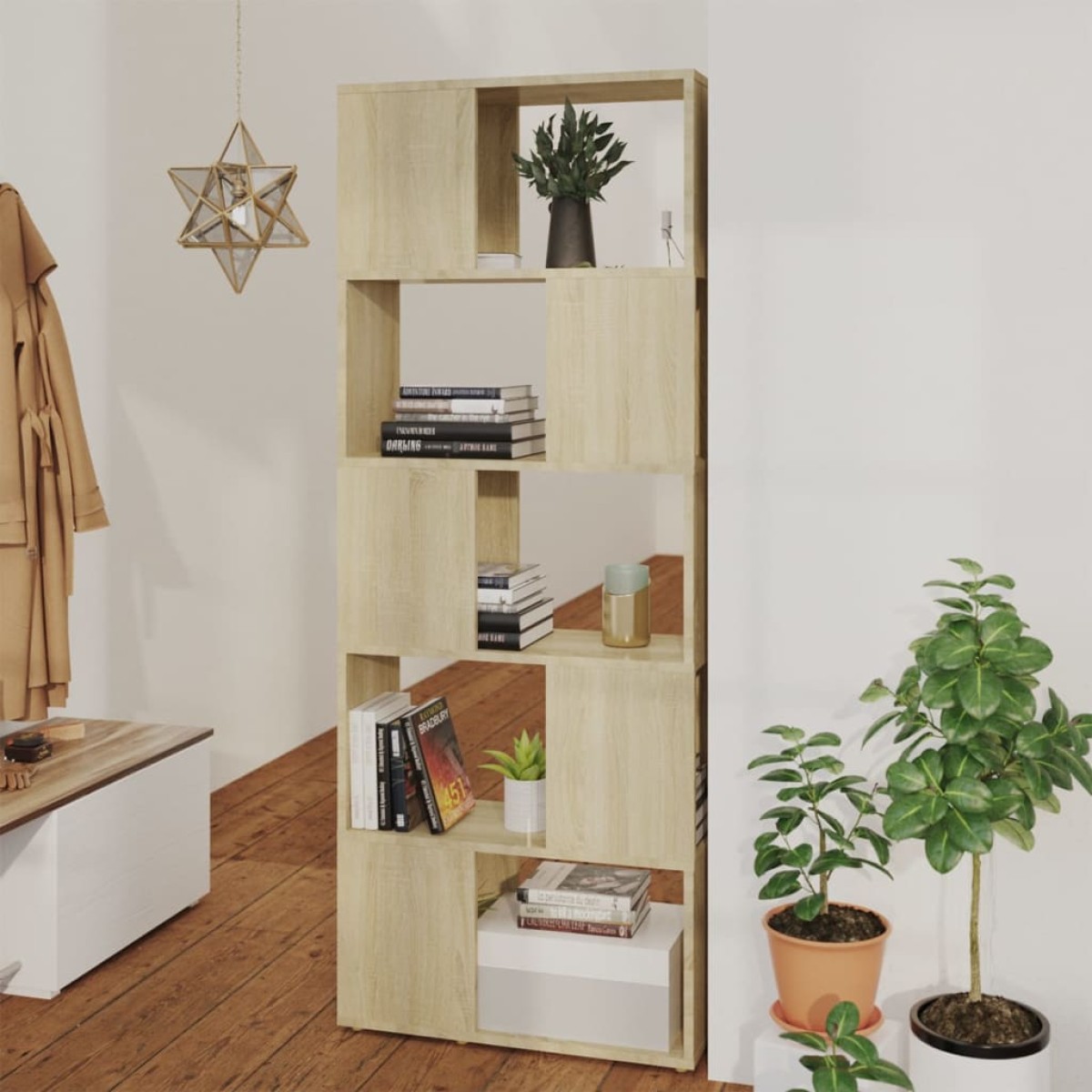 vidaXL Βιβλιοθήκη/Διαχωριστικό Χώρου Sonoma Δρυς 60x24x155 εκ.
