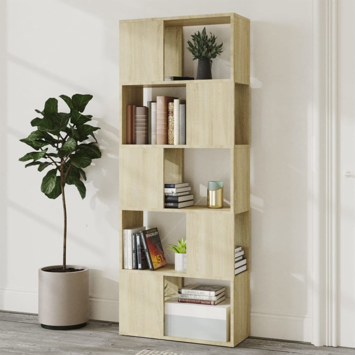 vidaXL Βιβλιοθήκη/Διαχωριστικό Χώρου Sonoma Δρυς 60x24x155 εκ.