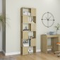 vidaXL Βιβλιοθήκη/Διαχωρισ. Χώρου Sonoma Δρυς 60x24x186εκ. Μοριοσανίδα