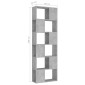 vidaXL Βιβλιοθήκη/Διαχωρισ. Χώρου Γκρι Σκυρ. 60x24x186 εκ. Μοριοσανίδα
