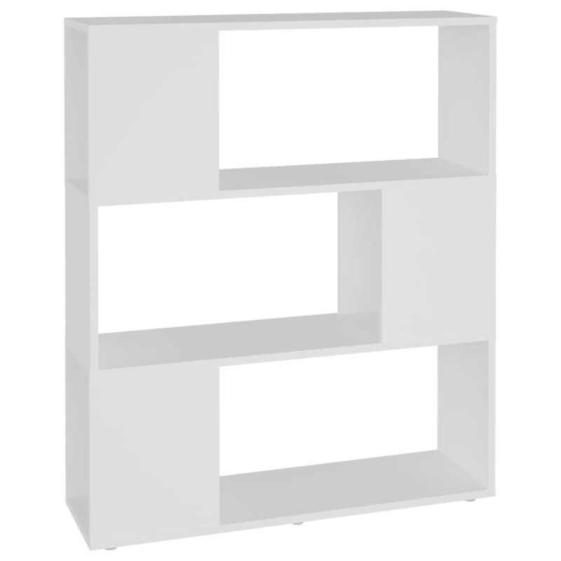 vidaXL Βιβλιοθήκη/Διαχωριστικό Χώρου Λευκό 80x24x94 εκ. Μοριοσανίδα