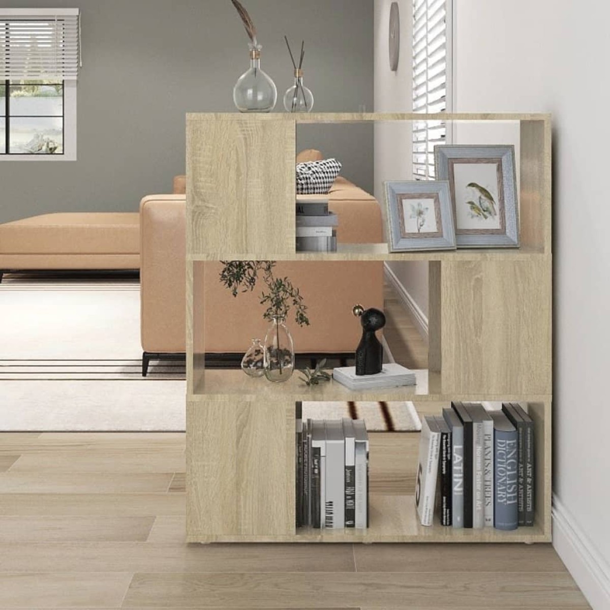 vidaXL Βιβλιοθήκη/Διαχωριστικό Sonoma Δρυς 80x24x94 εκ. Μοριοσανίδα