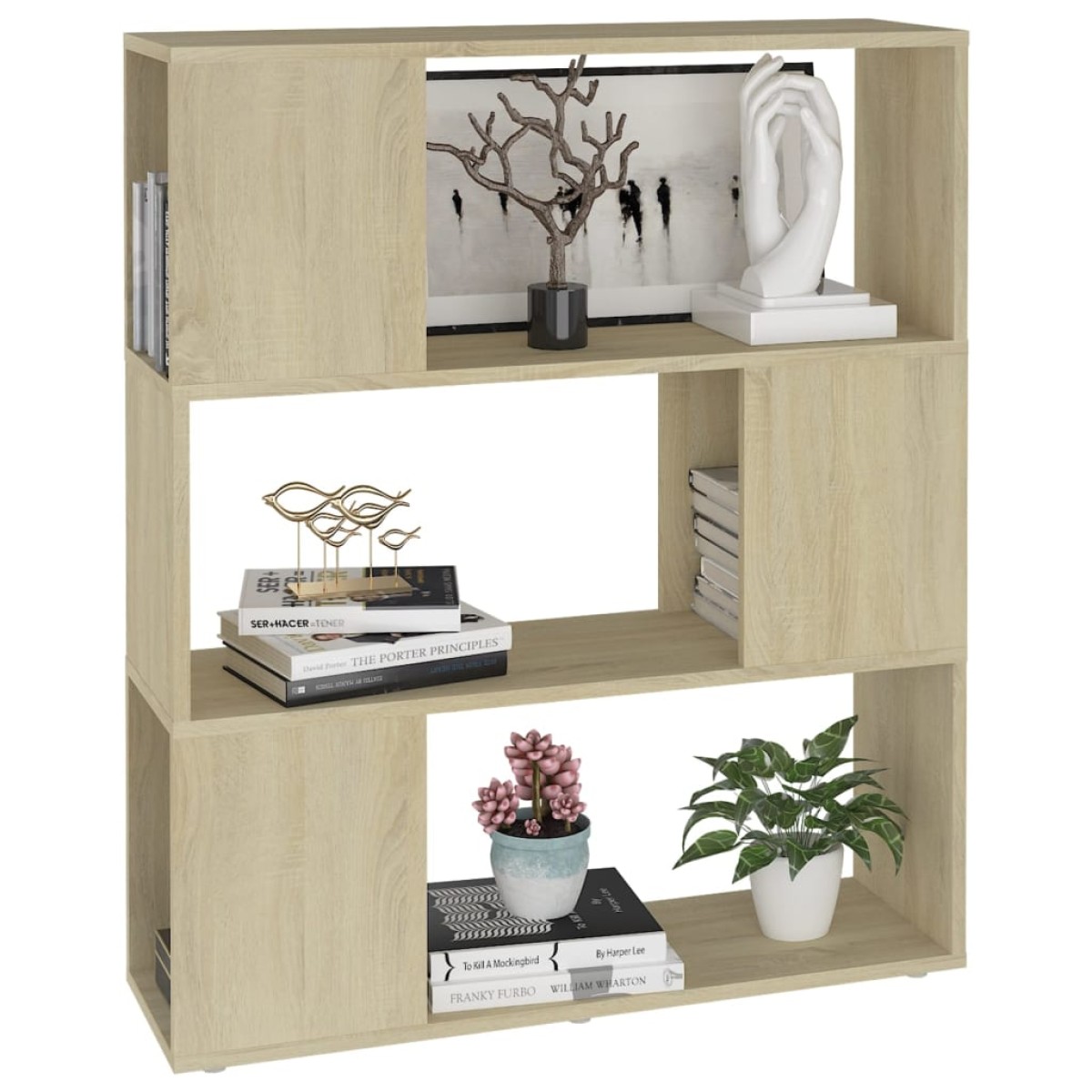 vidaXL Βιβλιοθήκη/Διαχωριστικό Sonoma Δρυς 80x24x94 εκ. Μοριοσανίδα