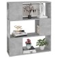 vidaXL Βιβλιοθήκη/Διαχωριστ. Χώρου Γκρι Σκυρ. 80x24x94 εκ. Μοριοσανίδα