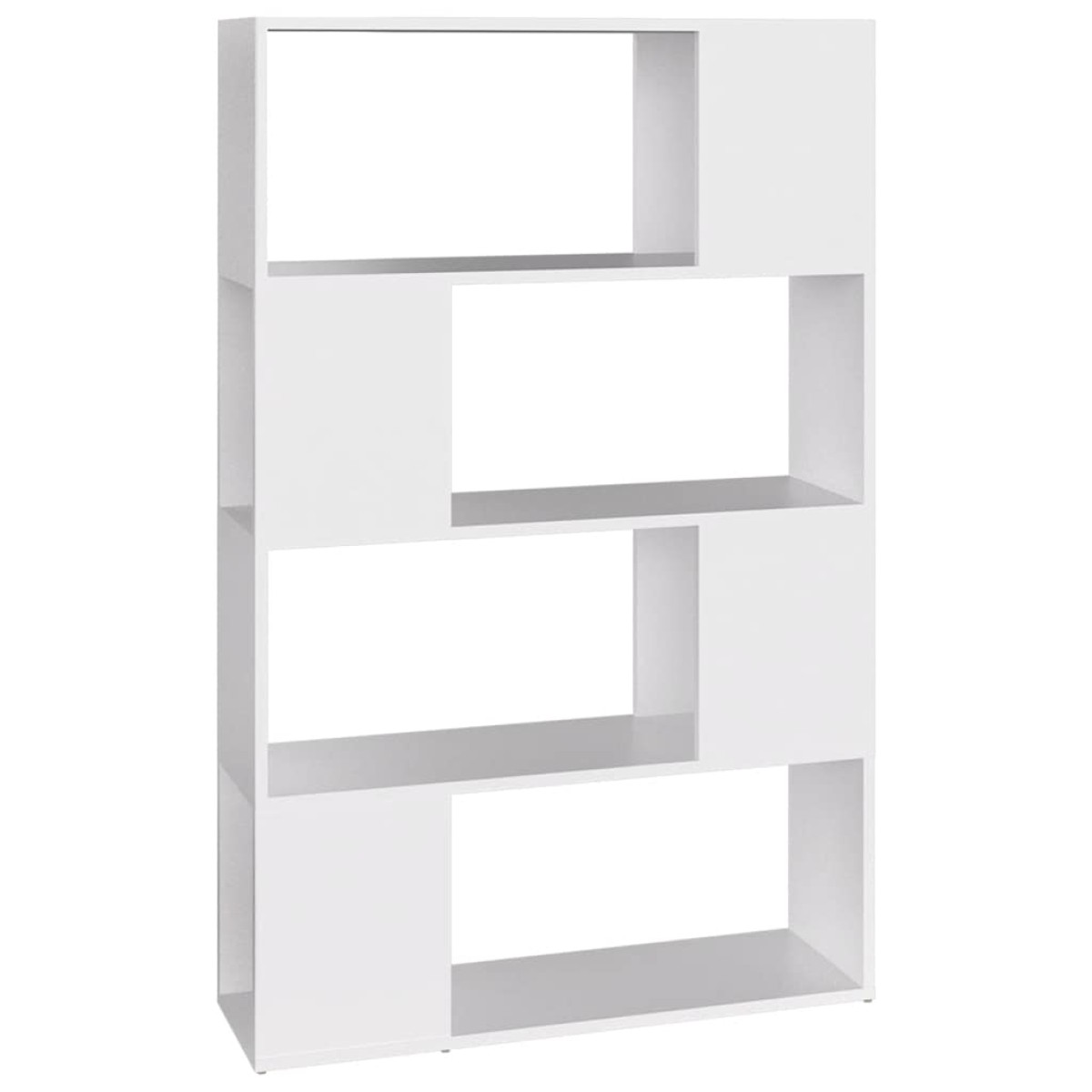 vidaXL Βιβλιοθήκη/Διαχωριστικό Χώρου Λευκό 80x24x124,5 εκ. Μοριοσανίδα