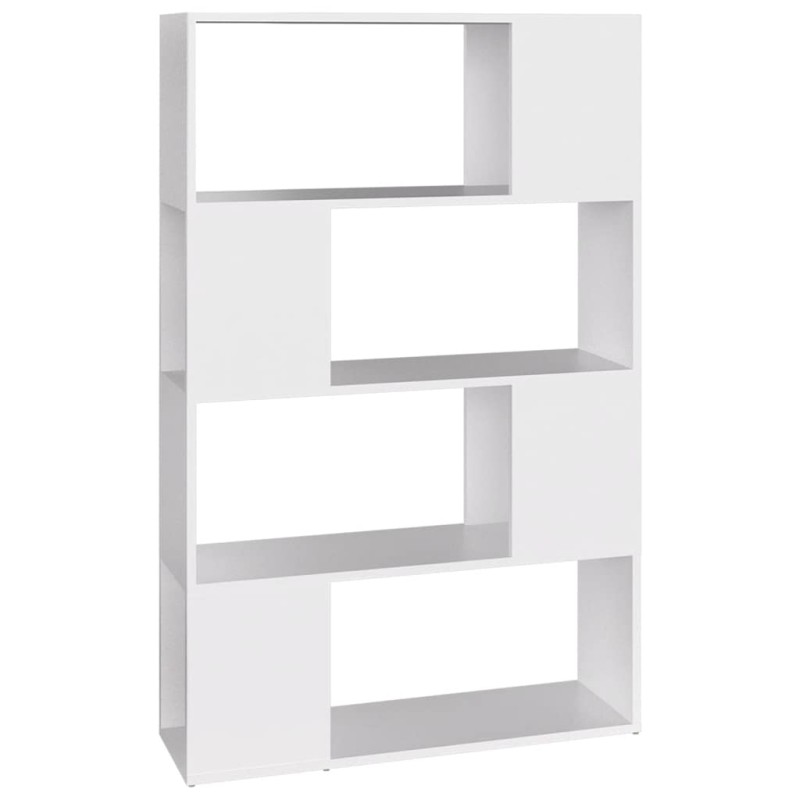 vidaXL Βιβλιοθήκη/Διαχωριστικό Χώρου Λευκό 80x24x124,5 εκ. Μοριοσανίδα