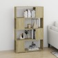 vidaXL Βιβλιοθήκη/Διαχωριστικό Χώρου Sonoma Δρυς 80x24x124,5εκ Μοριοσ.