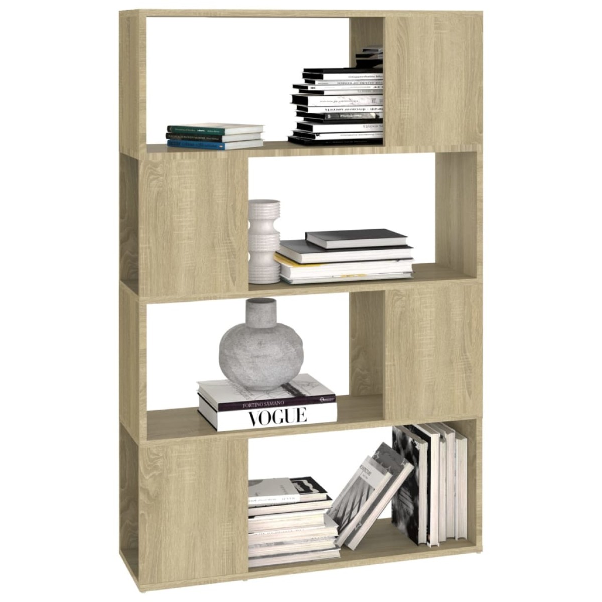 vidaXL Βιβλιοθήκη/Διαχωριστικό Χώρου Sonoma Δρυς 80x24x124,5εκ Μοριοσ.