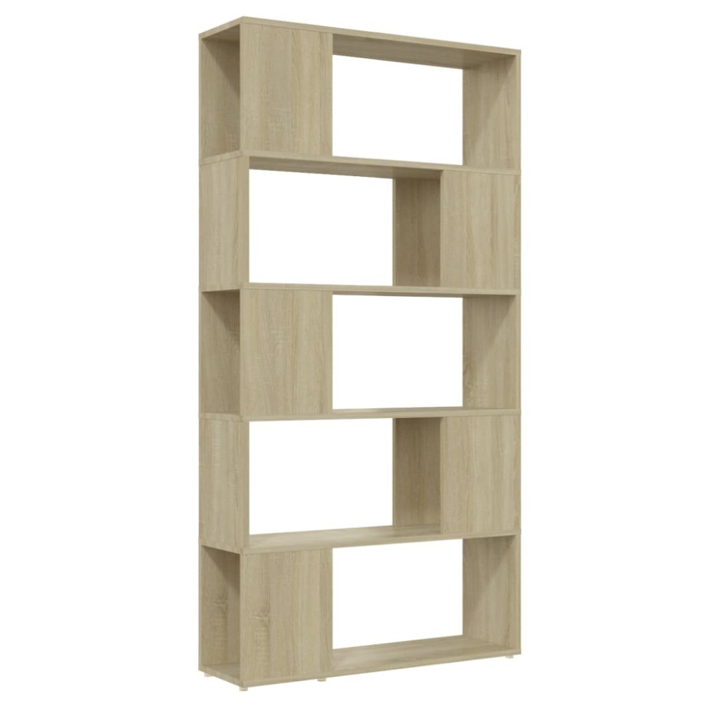 vidaXL Βιβλιοθήκη/Διαχωριστικό Χώρου Sonoma Δρυς 80x24x155 εκ. Μοριοσ.