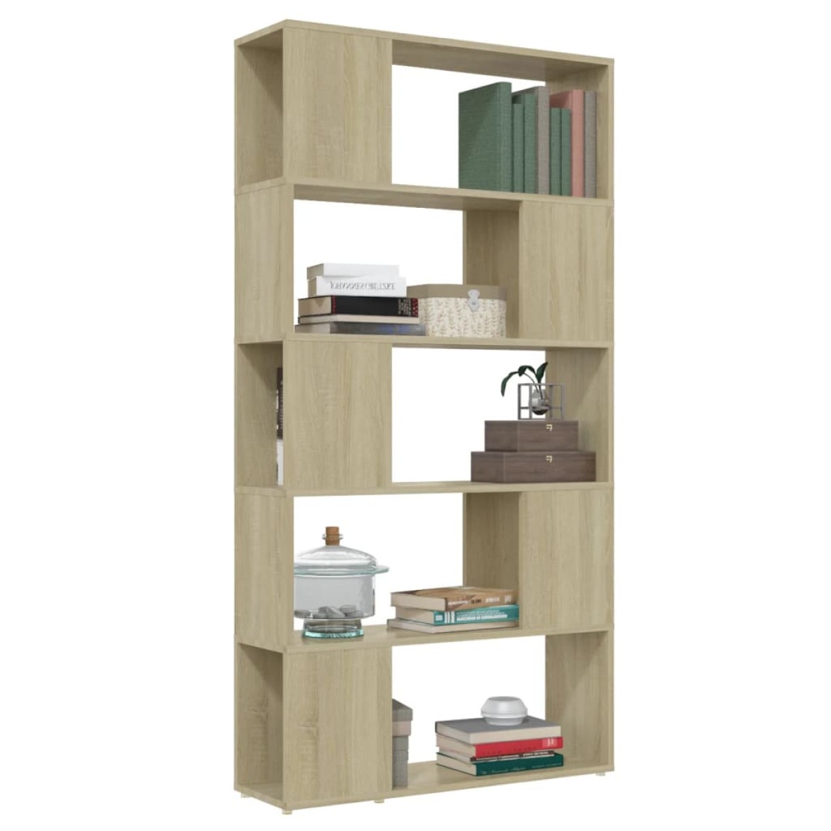 vidaXL Βιβλιοθήκη/Διαχωριστικό Χώρου Sonoma Δρυς 80x24x155 εκ. Μοριοσ.