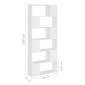 vidaXL Βιβλιοθήκη/Διαχωριστικό Χώρου Λευκό 80x24x186 εκ. Μοριοσανίδα