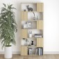 vidaXL Βιβλιοθήκη/Διαχωρ. Χώρου Sonoma Δρυς 80x24x186 εκ. Μοριοσανίδα