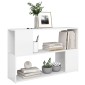 vidaXL Βιβλιοθήκη Λευκή 100 x 24 x 63 εκ. από Μοριοσανίδα