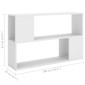 vidaXL Βιβλιοθήκη Λευκή 100 x 24 x 63 εκ. από Μοριοσανίδα