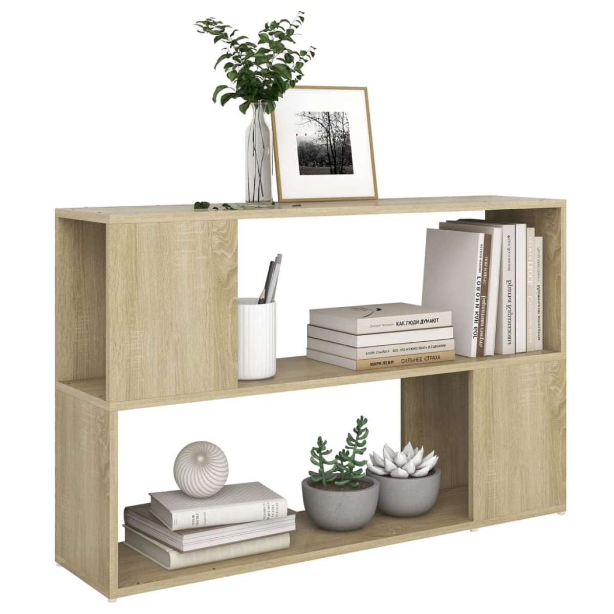 vidaXL Βιβλιοθήκη Sonoma Δρυς 100 x 24 x 63 εκ. από Μοριοσανίδα