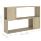 vidaXL Βιβλιοθήκη Sonoma Δρυς 100 x 24 x 63 εκ. από Μοριοσανίδα