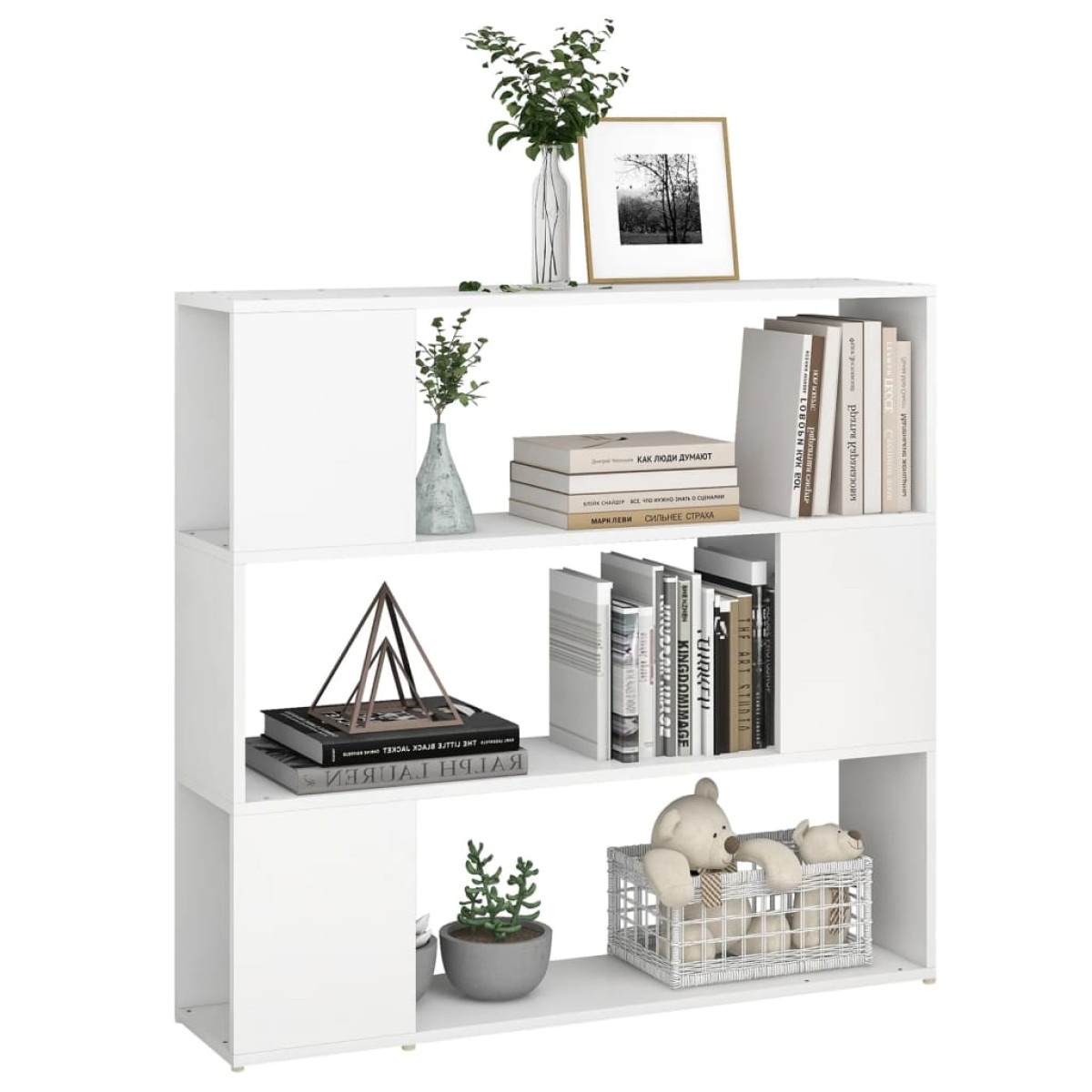 vidaXL Βιβλιοθήκη/Διαχωριστικό Χώρου Λευκό 100 x 24 x 94 εκ.