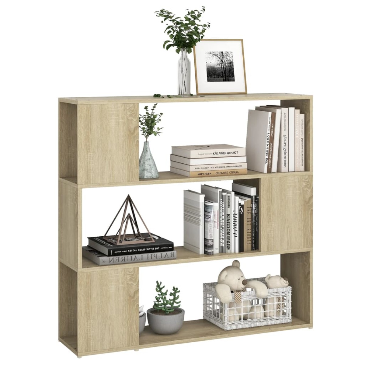 vidaXL Βιβλιοθήκη/Διαχωριστικό Χώρου Sonoma Δρυς 100 x 24 x 94 εκ.