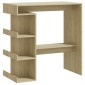 vidaXL Τραπέζι Μπαρ με Ράφια Sonoma Δρυς 100x50x101,5 εκ. Μοριοσανίδα